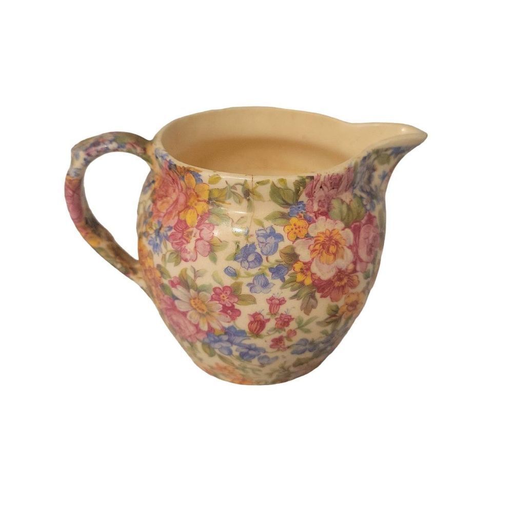 Vintage Erphila Czecho-Slovakia Portland Est 1886 Floral Coffee Tea Creamer